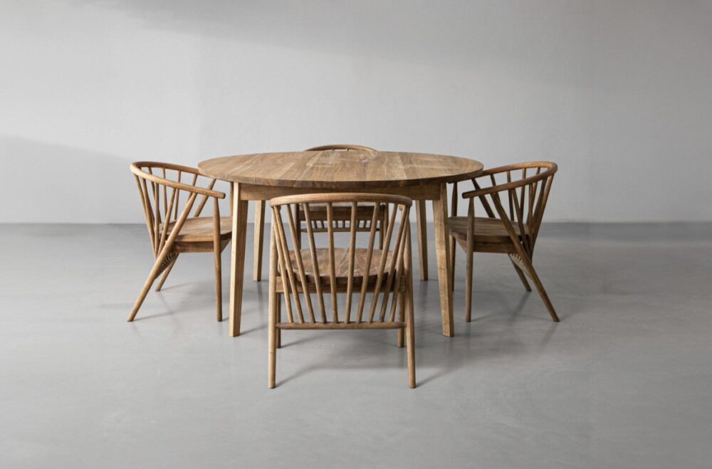 Contemporary 4 Seater Dining Set - Image 2
