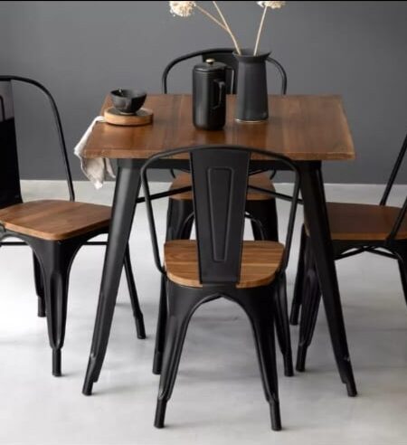 Dining Set: 4 Chairs with Rectangular Dining Table - Image 2