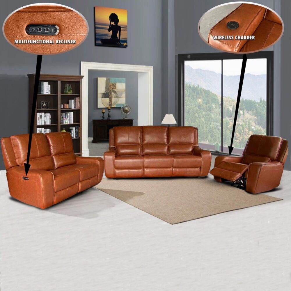 Modern Recliner Sofa Set - Image 3