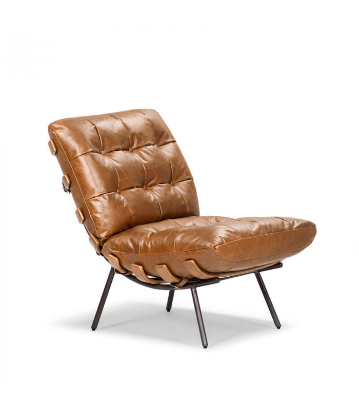 Loftline Vintage Leather Lounge Chair - Image 2