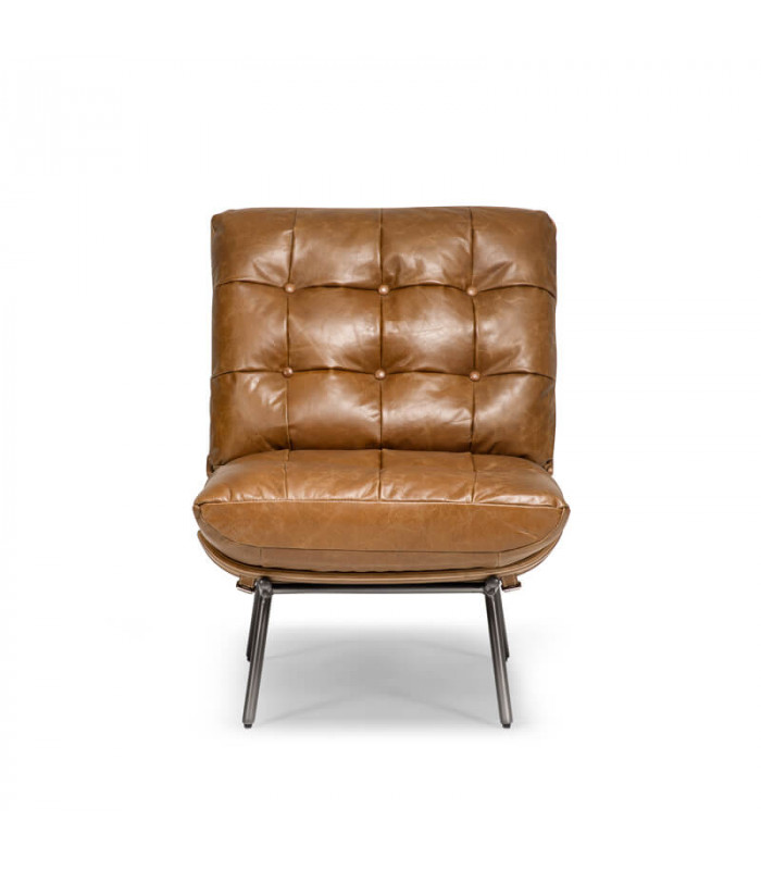 Loftline Vintage Leather Lounge Chair - Image 4
