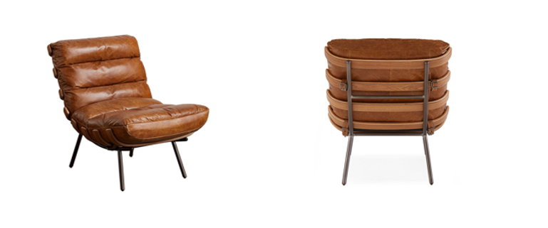 Loftline Vintage Leather Lounge Chair - Image 6