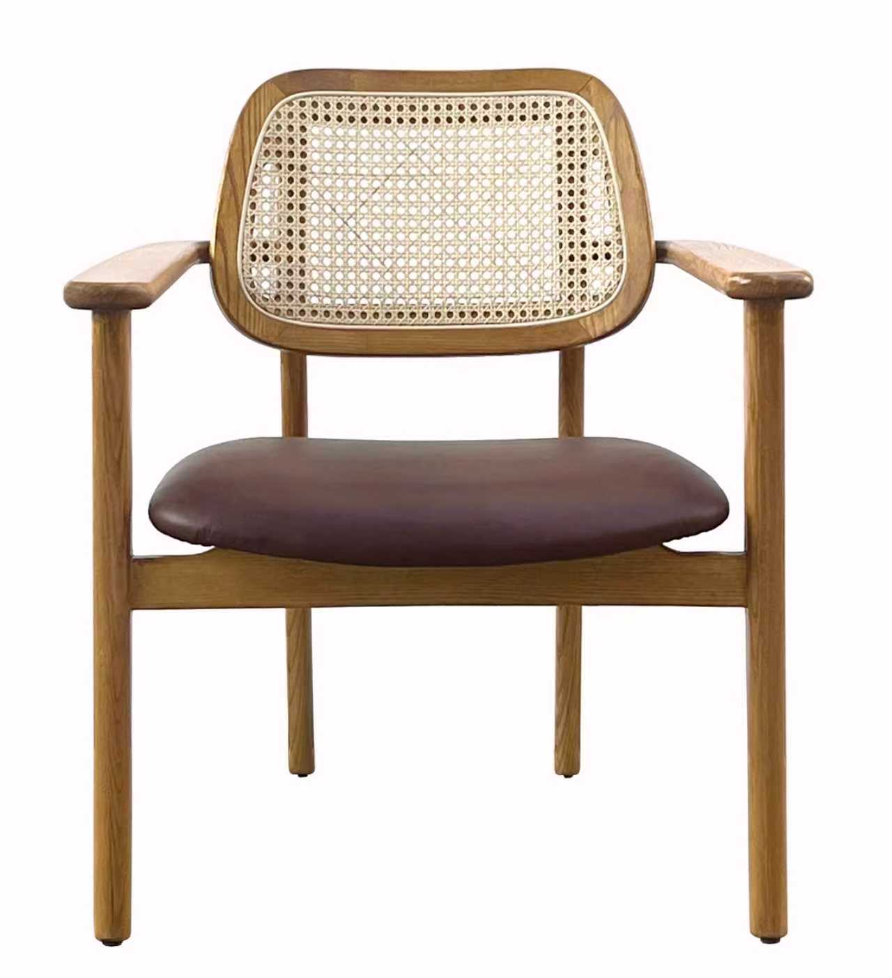 Palma Rattan & Leather Armchair